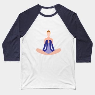 Meditation Women Vector Art Baseball T-Shirt